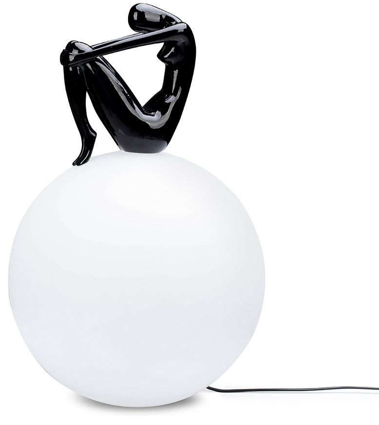 Moosee Uomo lampada da terra 1x40 W bianco-nero MSE1501100432