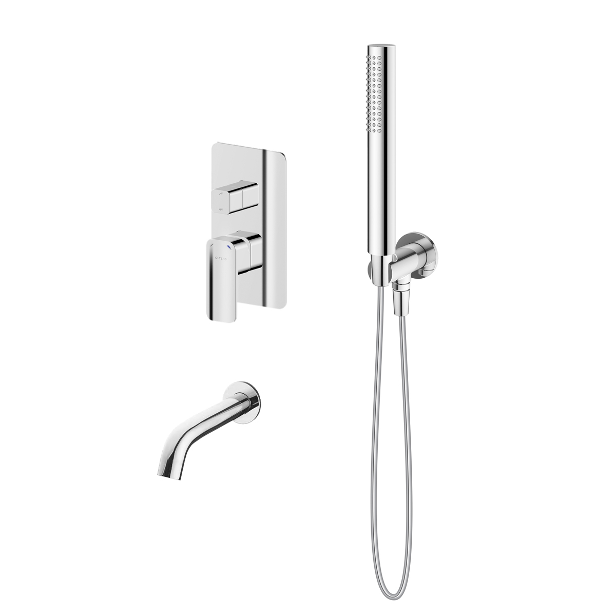 Set rubinetto per vasca e doccia Oltens Hadsel 34108100, bocca di erogazione per rubinetto Oltens Molle 39100100, 37102100, 39304100, 37200100