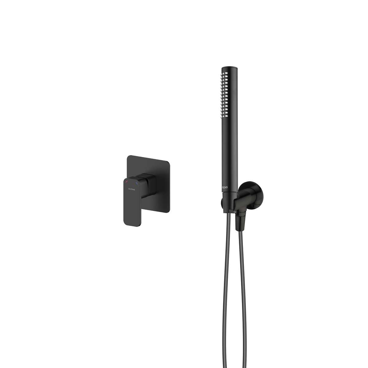 Set rubinetto per doccia Oltens Hadsel 33106300, prese d'acqua con supporto doccetta Oltens Hvita 39304300, 37102300, 37200300