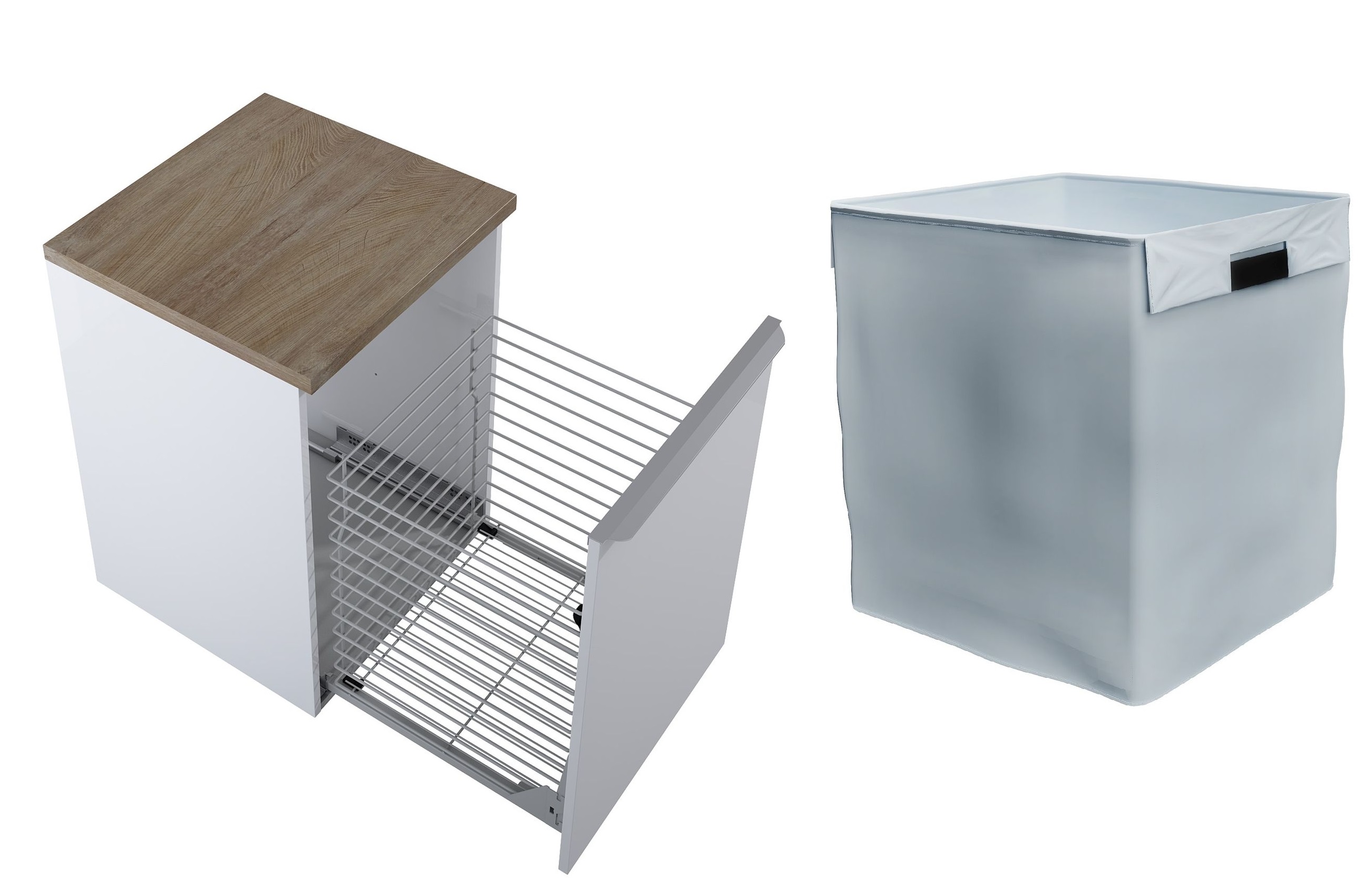 Set armadietto Elita Lofty RE080500028060, cesto Elita RE199489000010