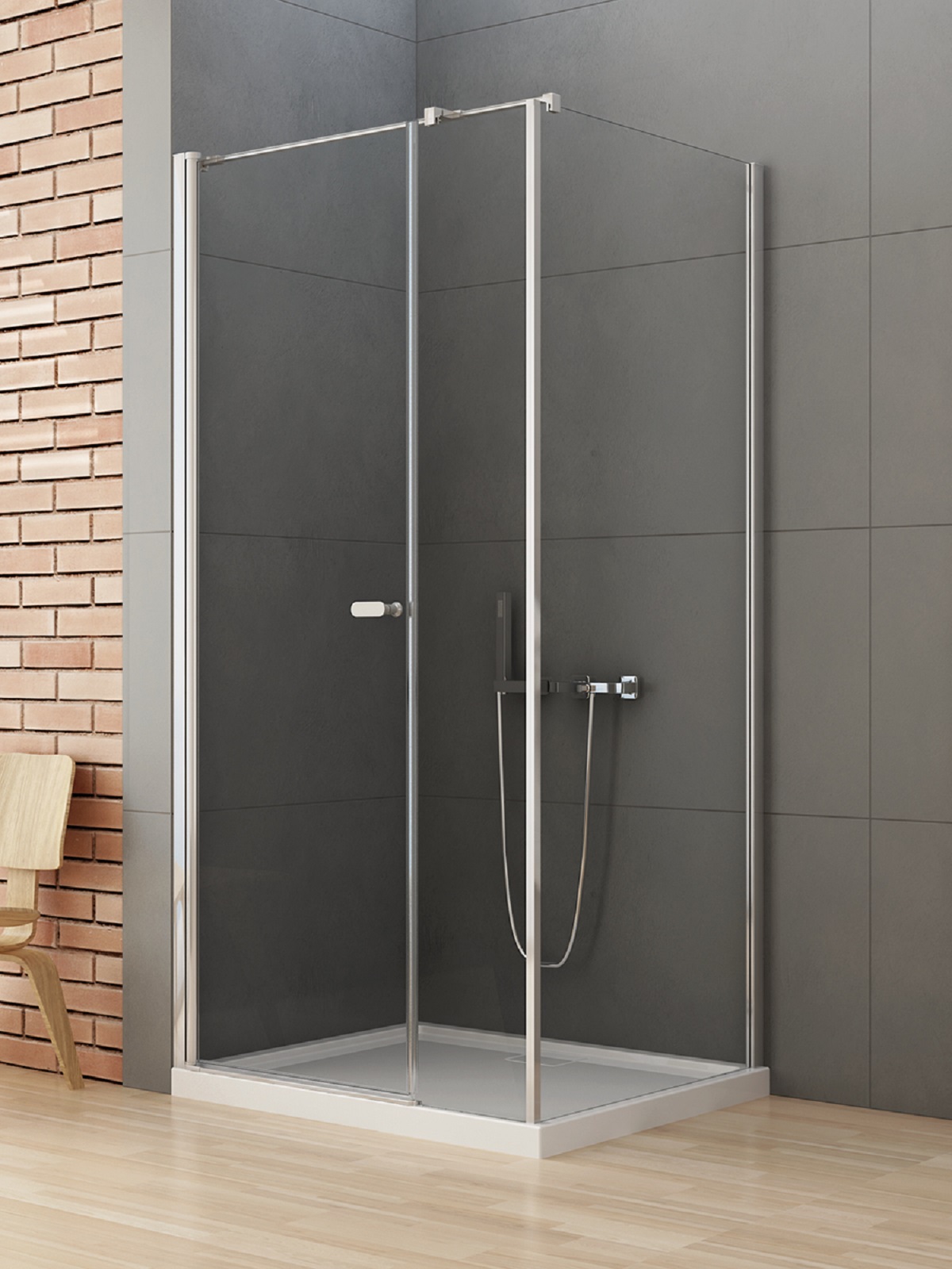 New Trendy New Soleo box doccia 120x100 cm rettangolare cromo lucida/vetro trasparente K-0634