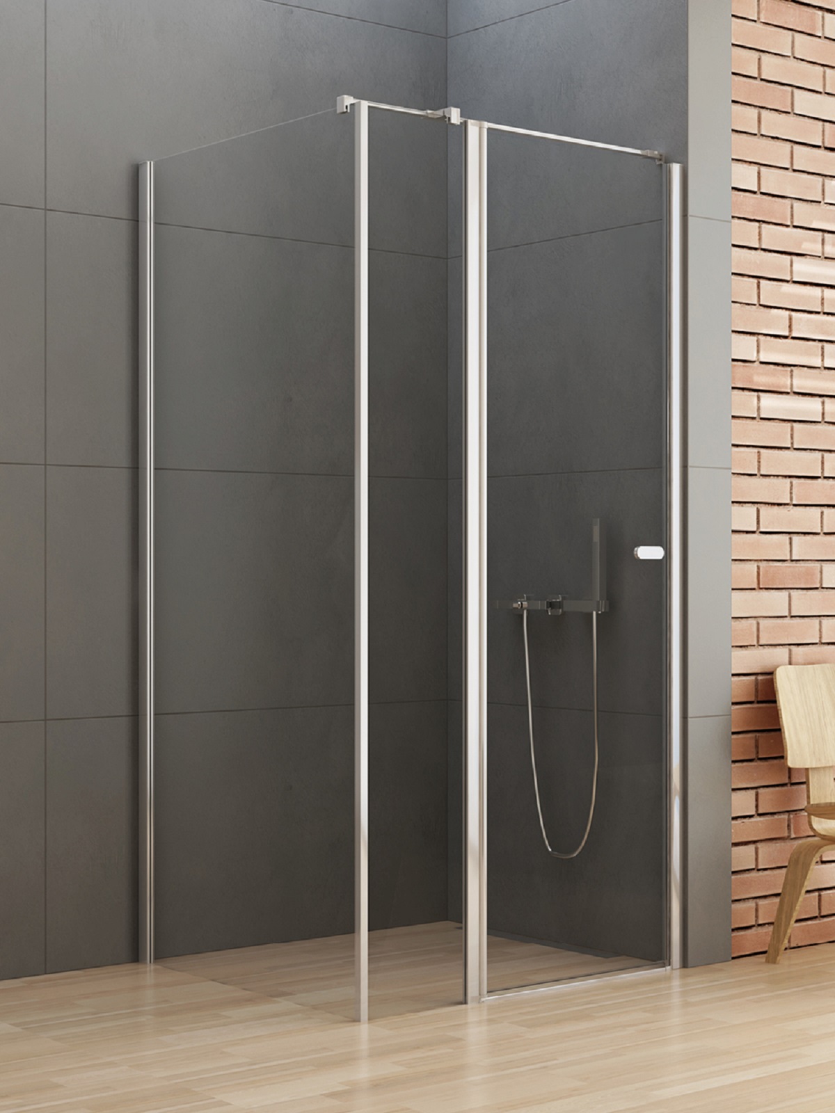 New Trendy New Soleo box doccia 90x80 cm rettangolare cromo lucida/vetro trasparente K-0716
