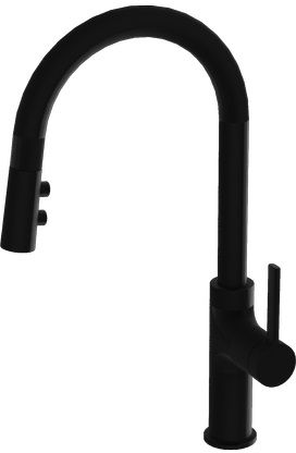 LaVita Orion rubinetto da cucina verticale nero 5900378346128