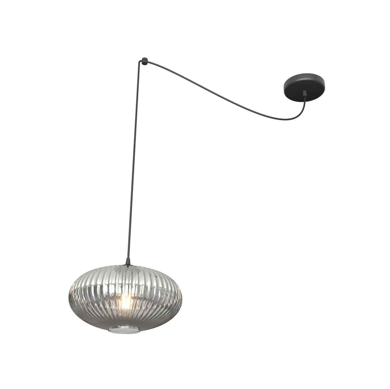 Emibig Origo lampada sospesa 1x15 W nero-grafite 1375/1