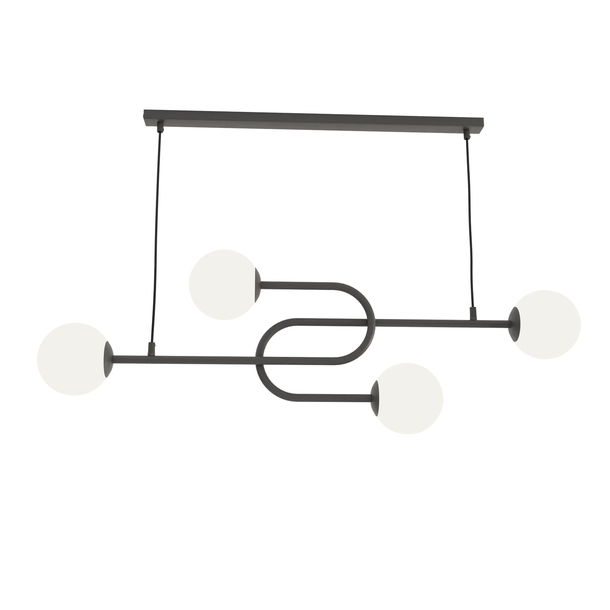 Emibig Atria lampada sospesa 4x10 W bianco-nero 1383/4