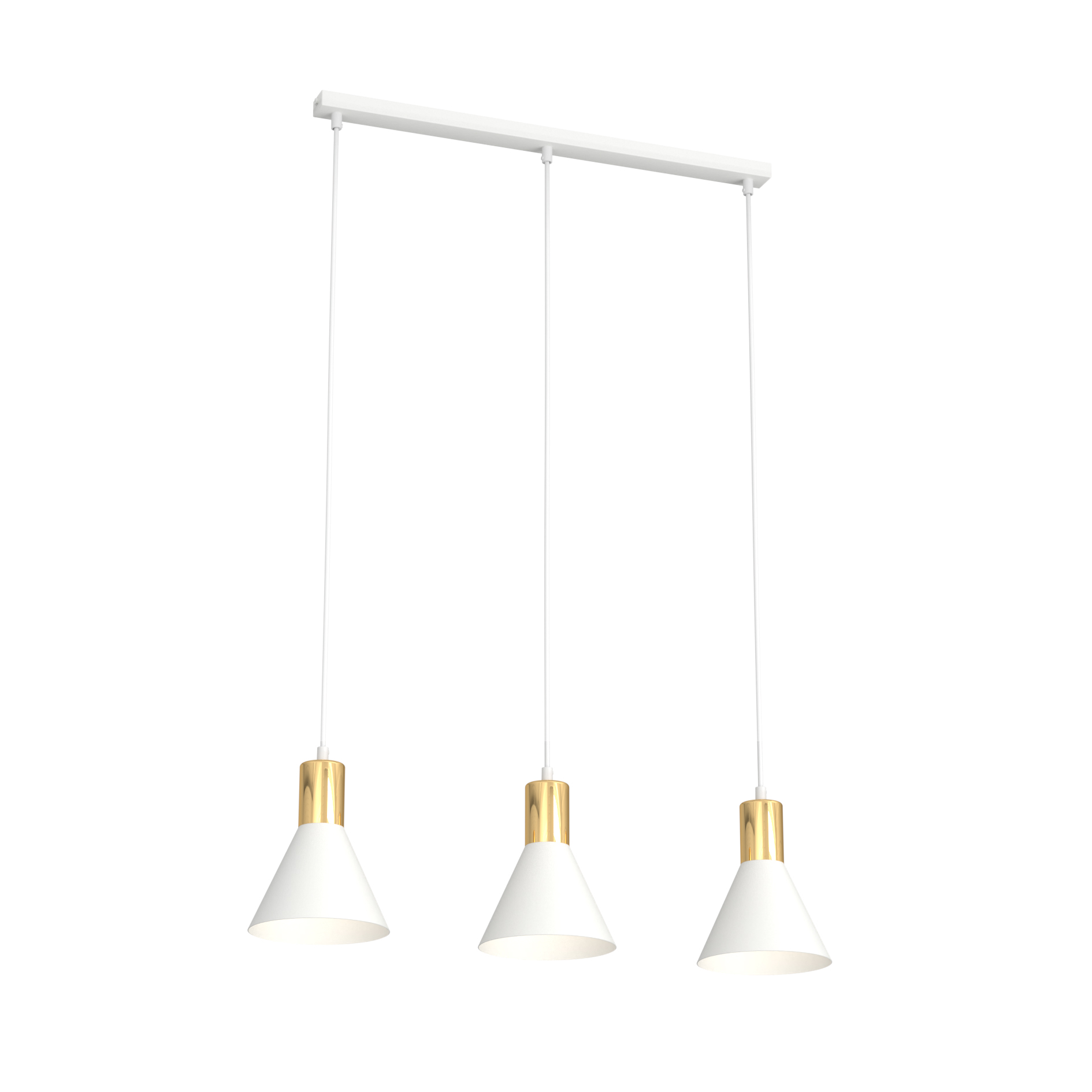 Emibig Rosa lampada sospesa 3x10 W bianco 1389/3