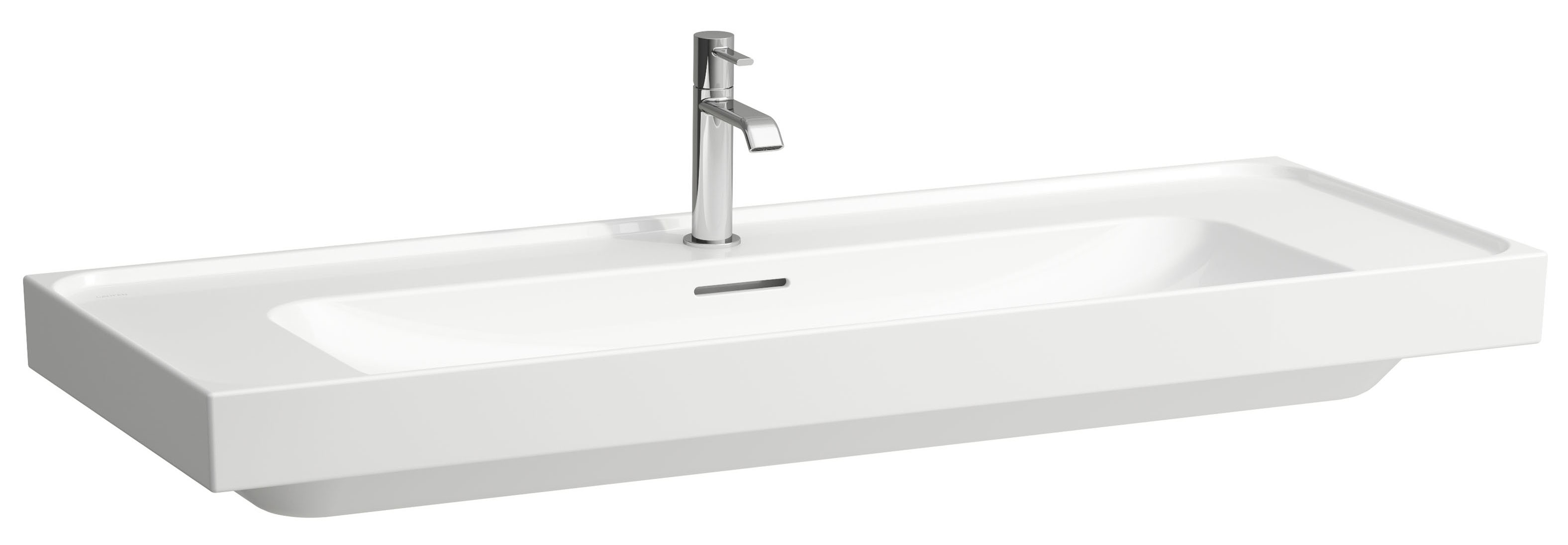 Laufen Meda lavabo 120x46 cm rettangolare a parete-da mobile bianco lucida H8141114001041