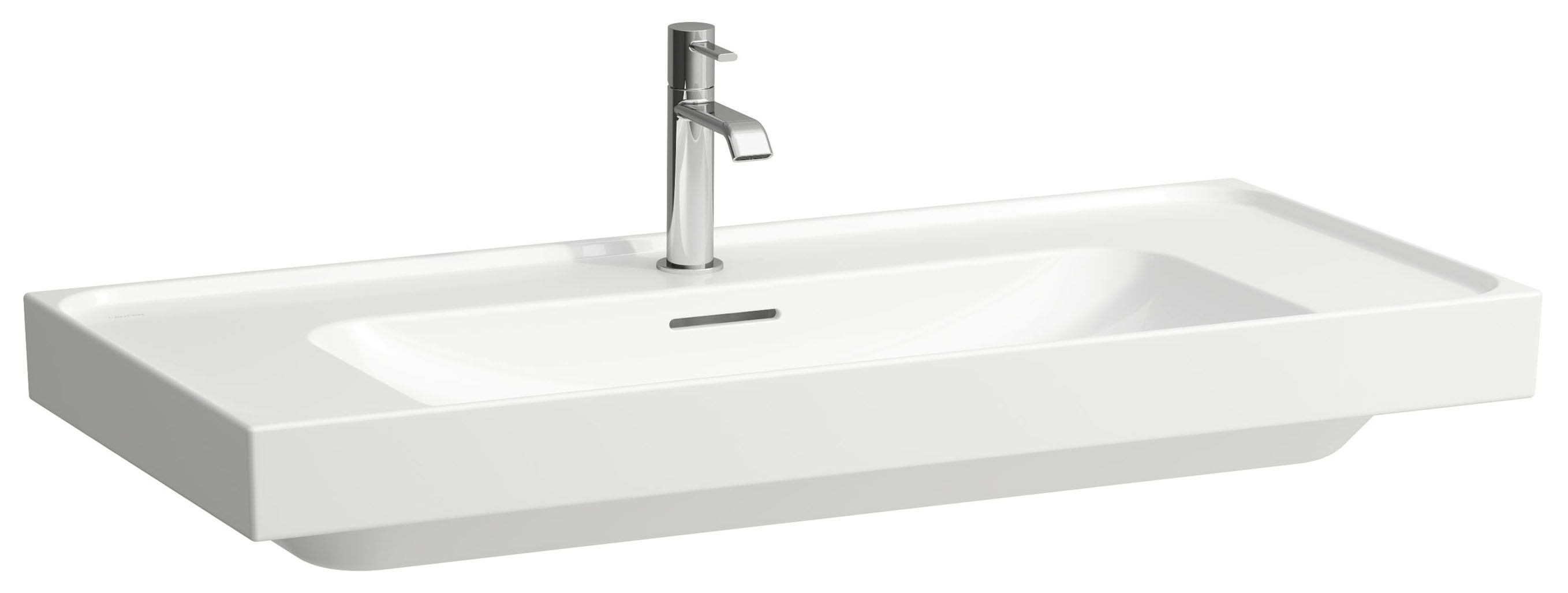 Laufen Meda lavabo 100x46 cm rettangolare a parete-da mobile bianco lucida H8101194001041