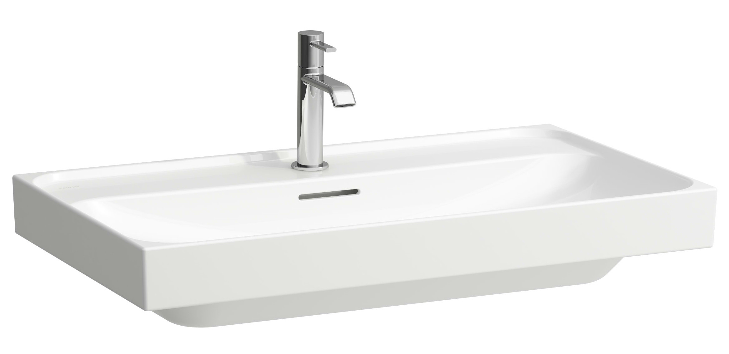 Laufen Meda lavabo 80x46 cm rettangolare a parete-da mobile bianco lucida H8101174001041