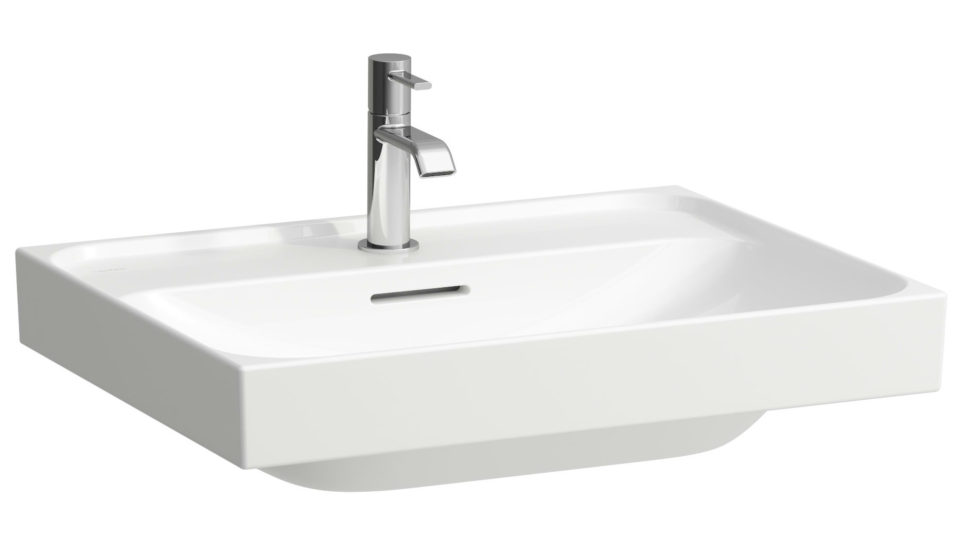 Laufen Meda lavabo 60x46 cm rettangolare a parete-da mobile bianco lucida H8101134001041