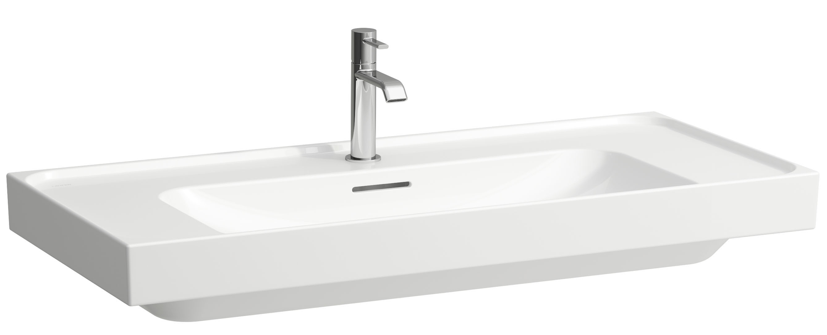 Laufen Meda lavabo 100x46 cm rettangolare a parete bianco lucida H8161190001041