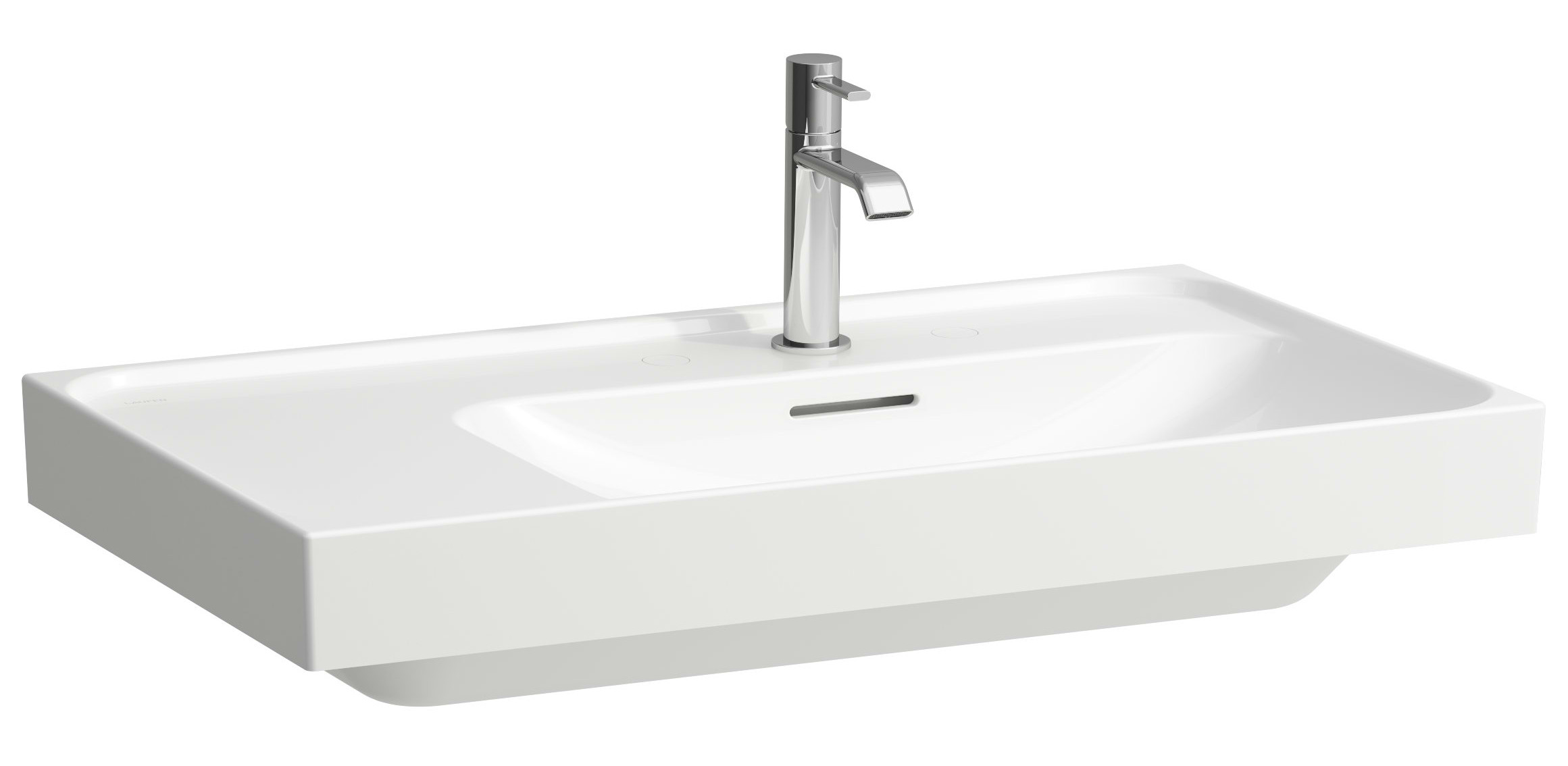 Laufen Meda lavabo 80x46 cm rettangolare a parete-da mobile bianco lucida H8171150001041