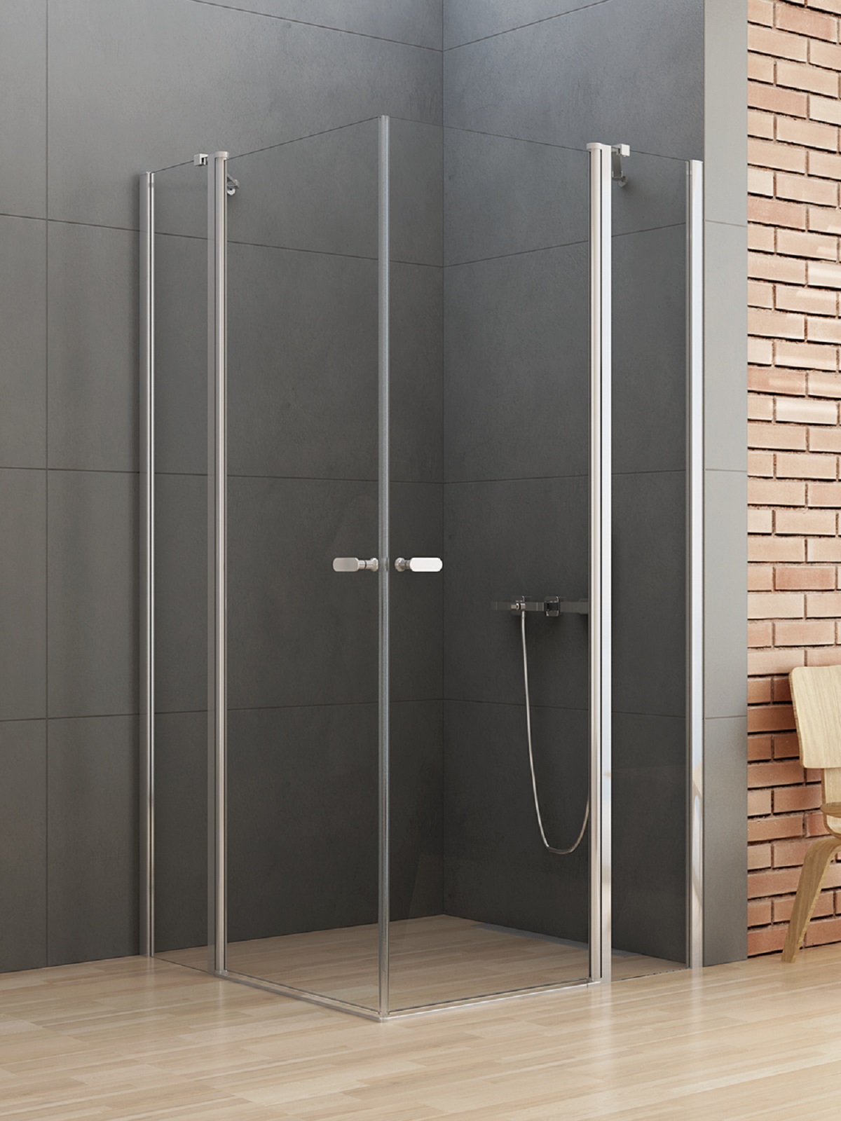 New Trendy New Soleo box doccia 110x110 cm quadrato cromo lucida/vetro trasparente K-0751