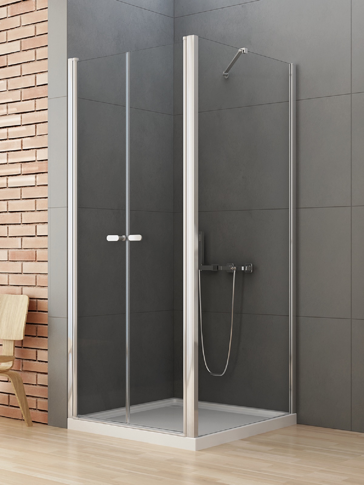 New Trendy New Soleo box doccia 100x90 cm rettangolare cromo lucida/vetro trasparente D-0145A/D-0093B