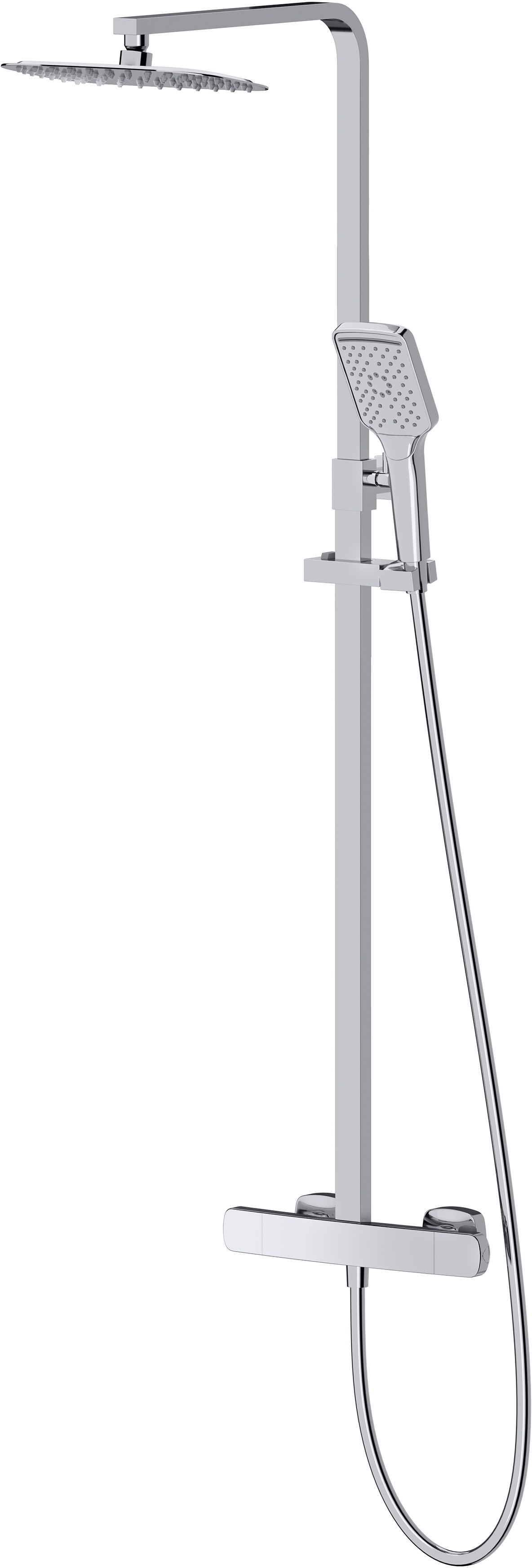 Cersanit Larga set doccia a parete con termostato con soffione cromo S952-049