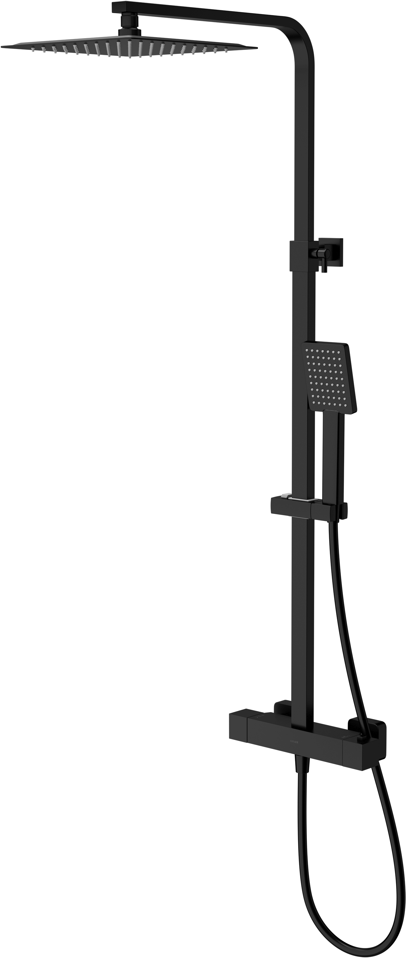 Cersanit City set doccia a parete con termostato si nero S951-849