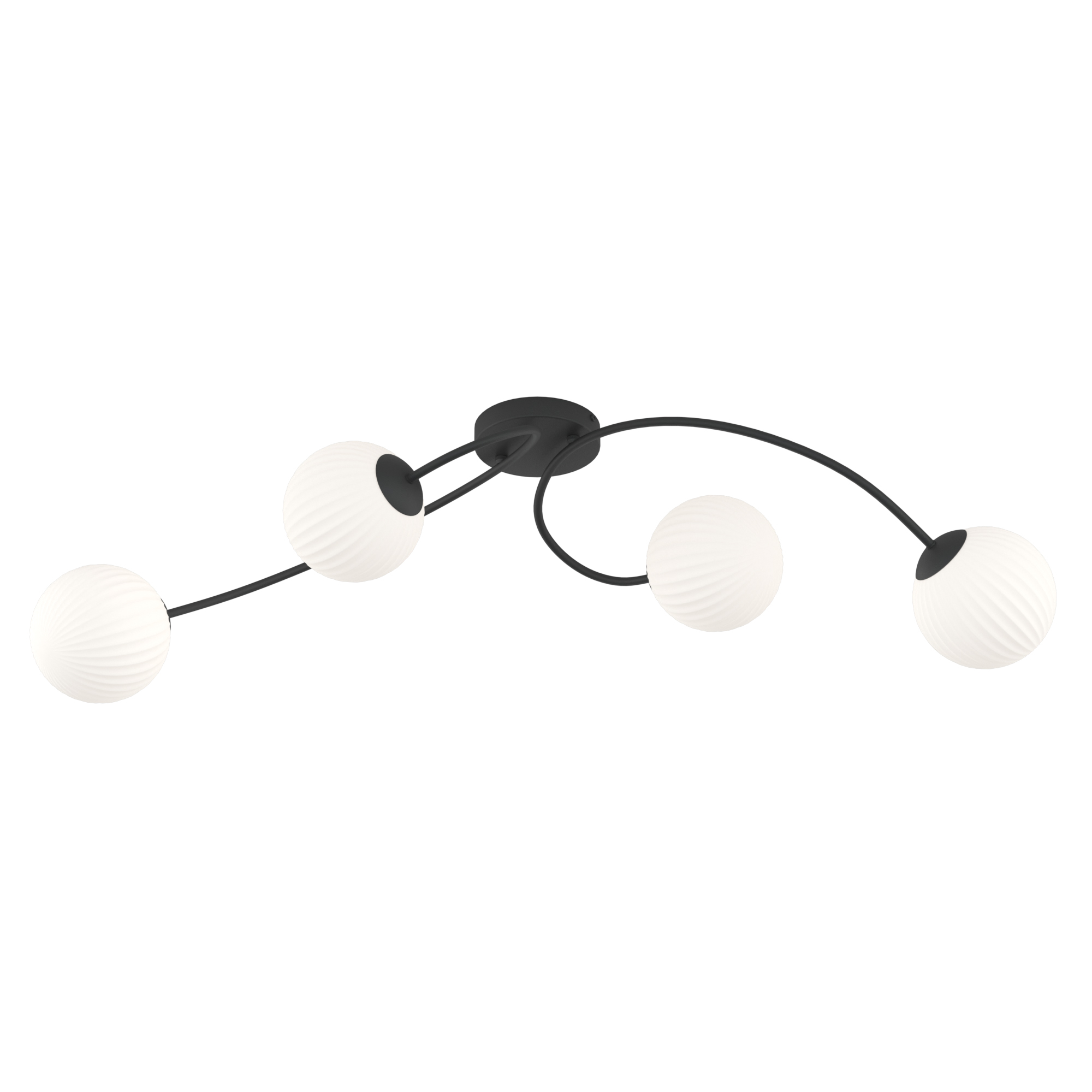 Emibig Vibra lampada da soffitto 4x10 W bianco-nero 1398/4