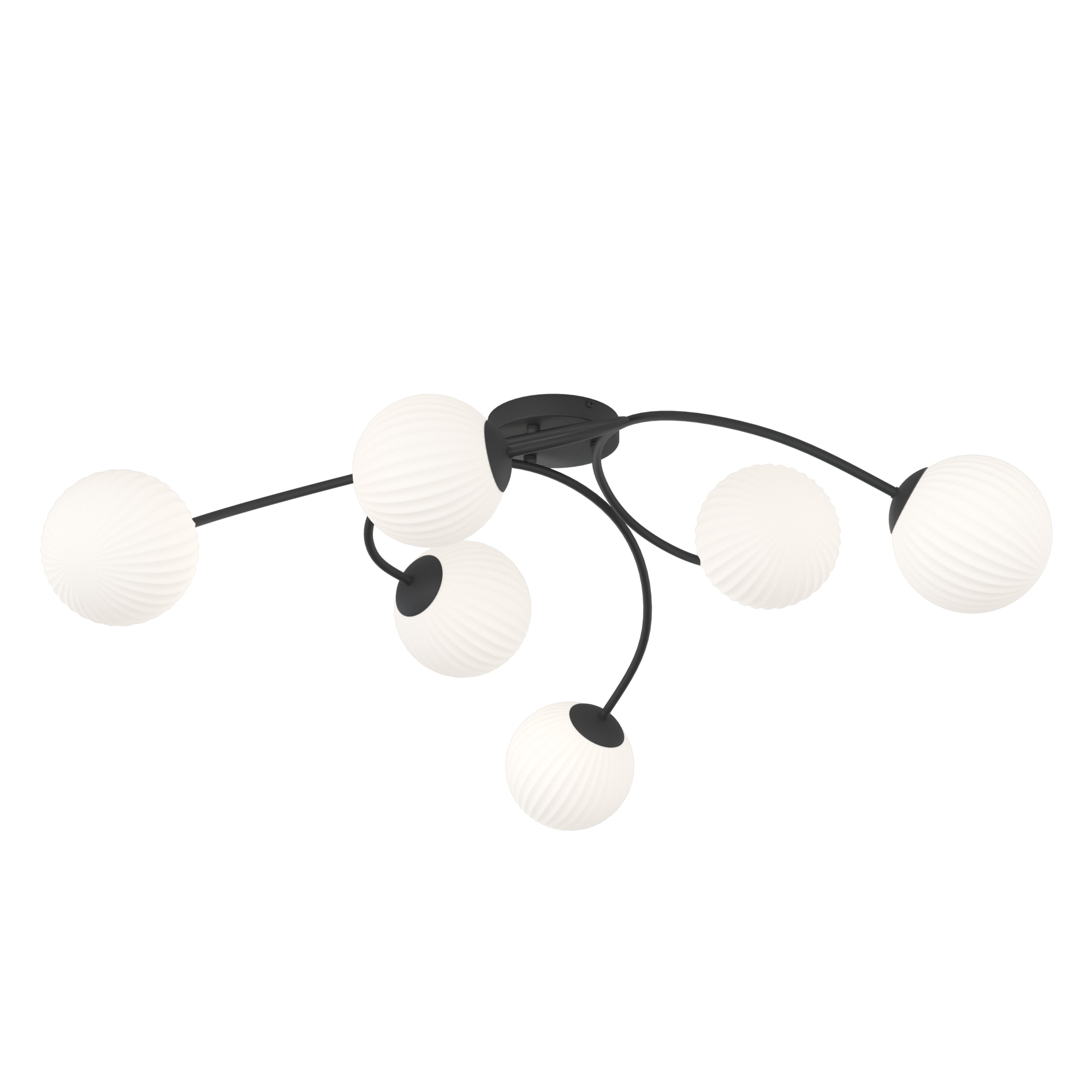 Emibig Vibra lampada da soffitto 6x10 W bianco-nero 1398/6