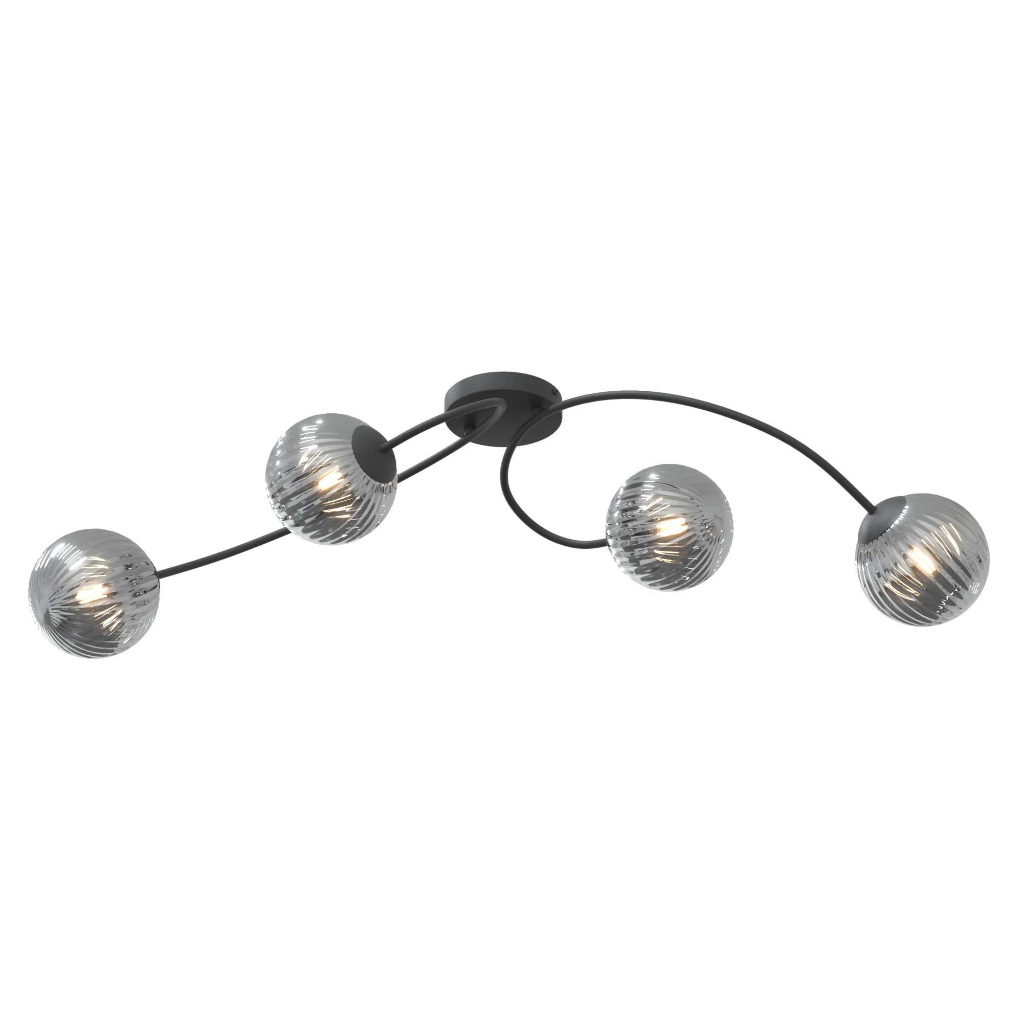 Emibig Vibra lampada da soffitto 4x10 W nero-grafite 1399/4