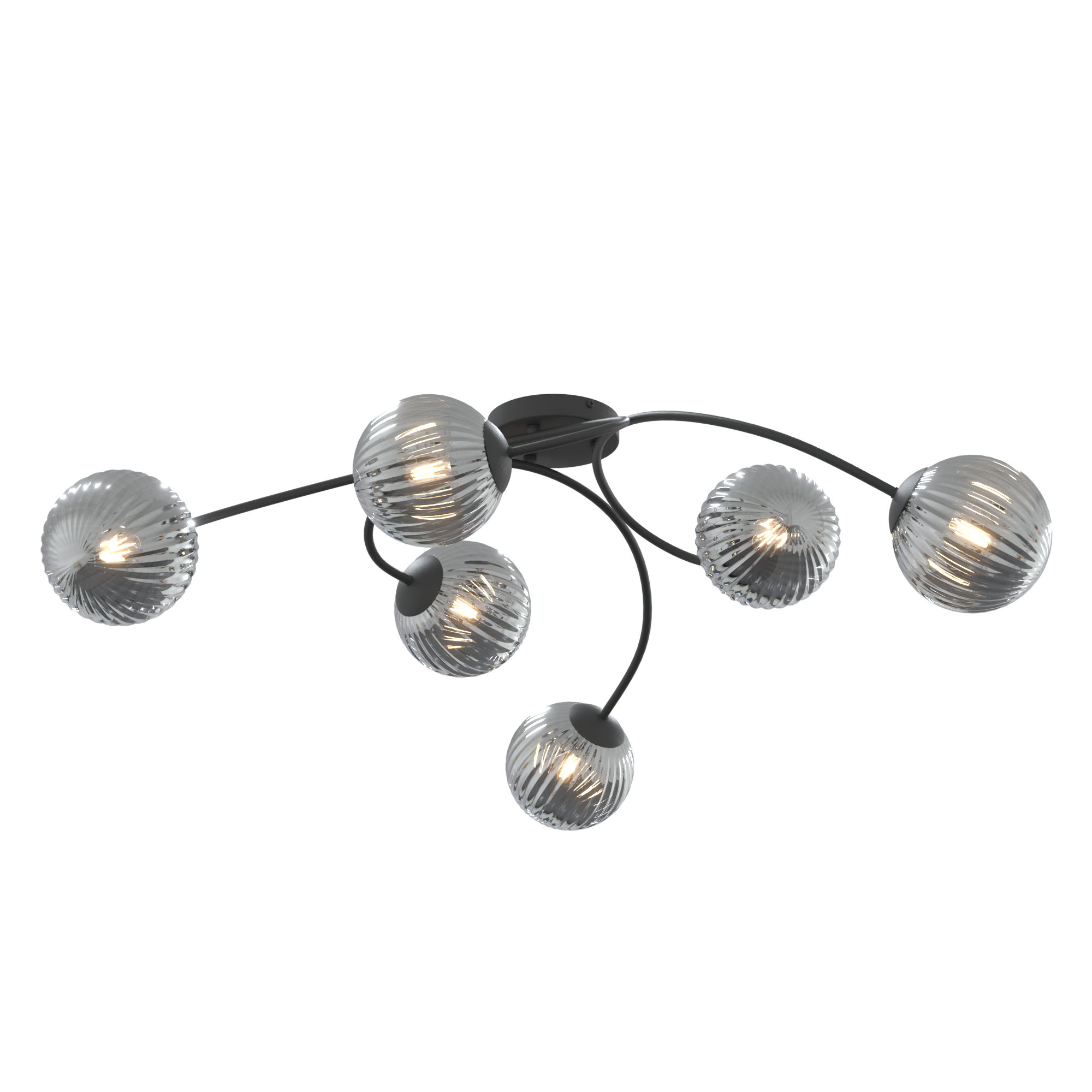 Emibig Vibra lampada da soffitto 6x10 W nero-grafite 1399/6