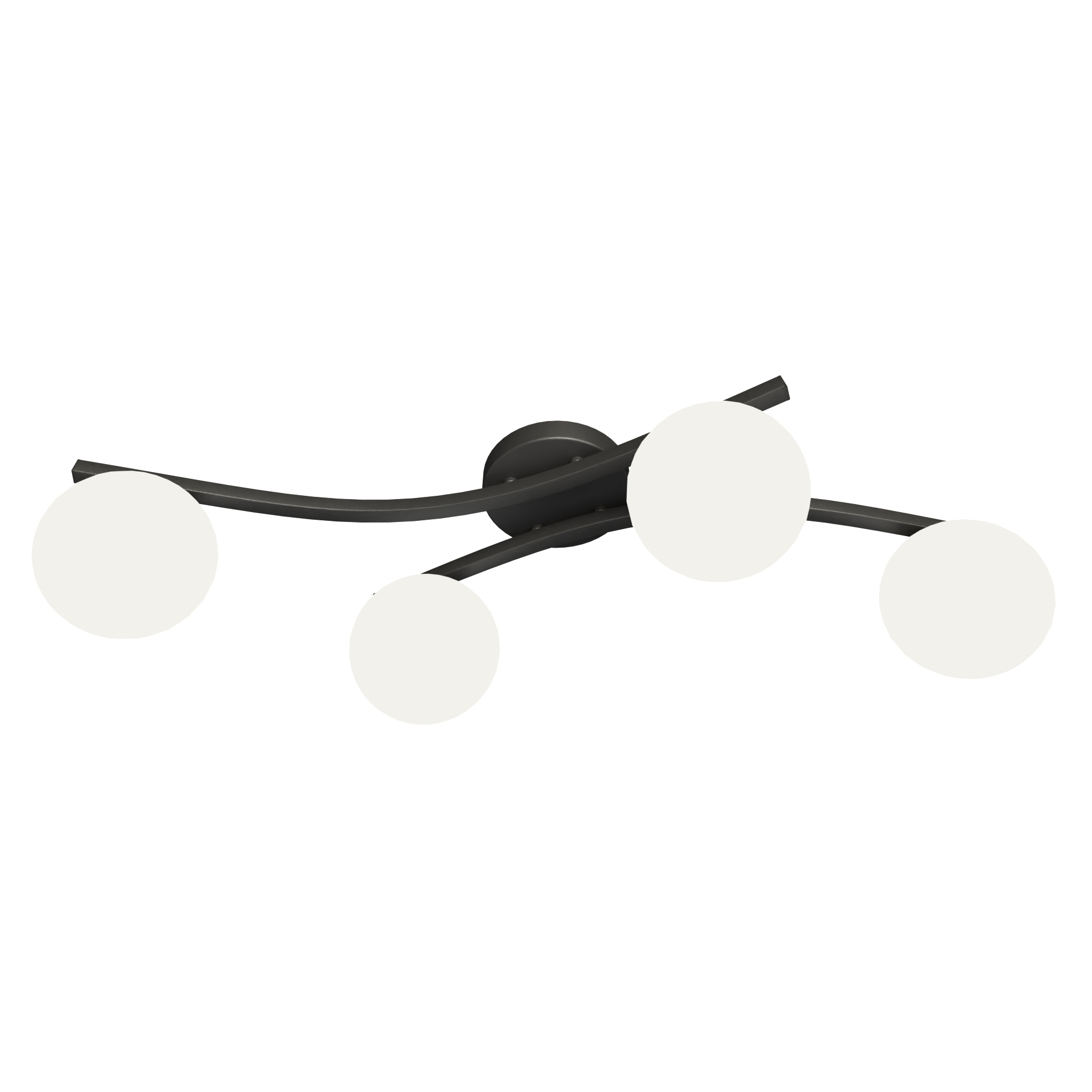 Emibig Opus lampada da soffitto 4x10 W bianco-nero 1390/4