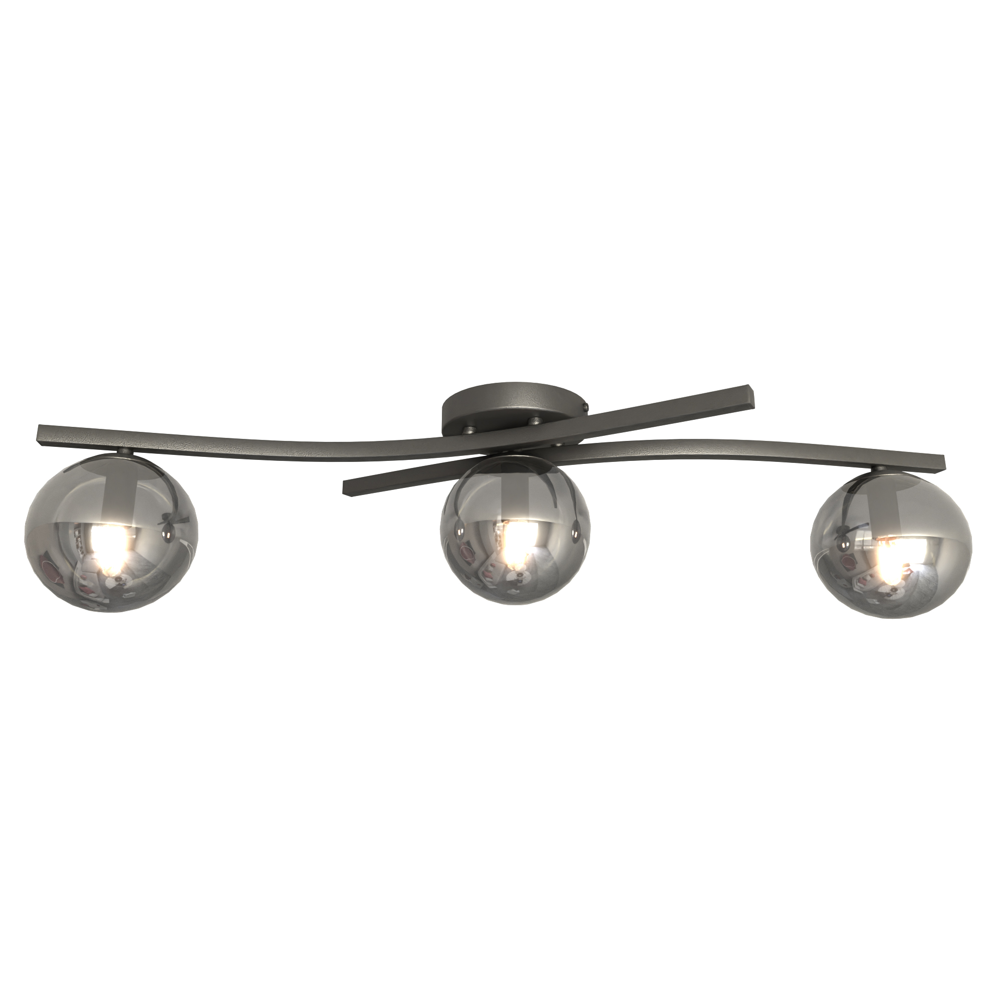 Emibig Opus lampada da soffitto 3x10 W nero-grafite 1391/3
