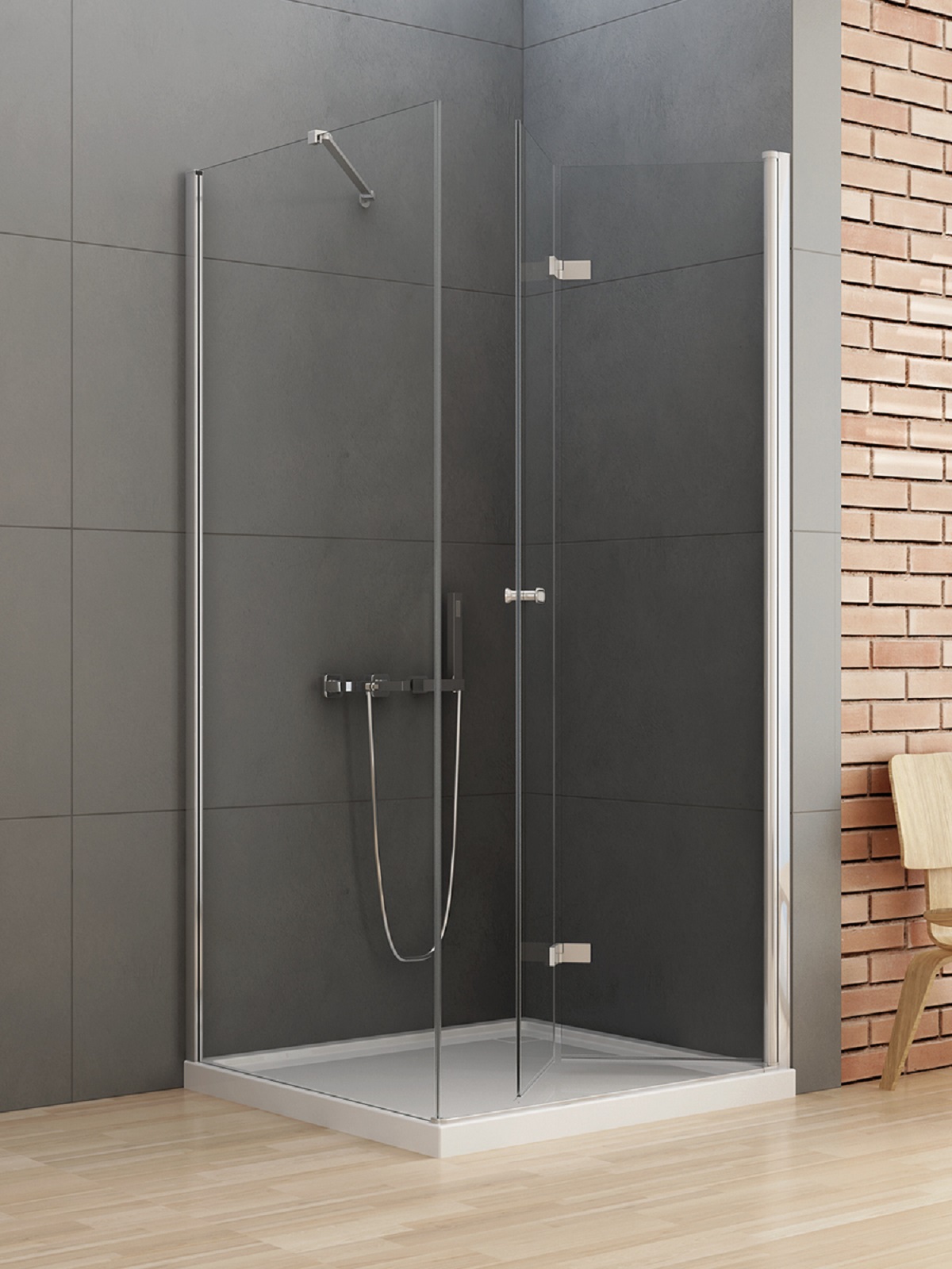 New Trendy New Soleo box doccia 70x70 cm quadrato cromo lucida/vetro trasparente D-0151A/D-0086B