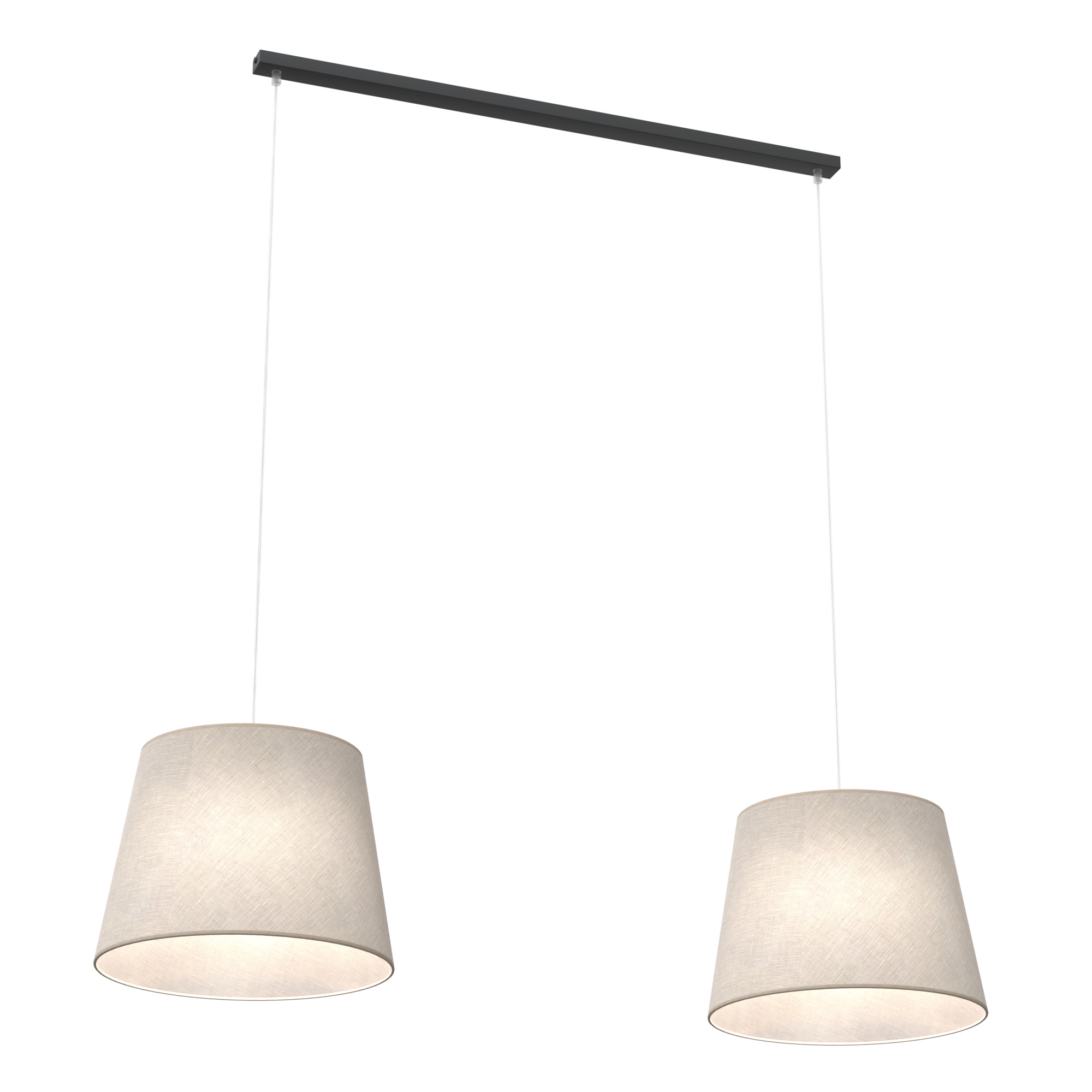Emibig Epoca lampada sospesa 2x15 W nero-beige 1404/2