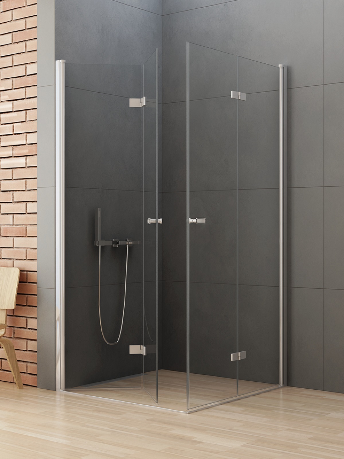 New Trendy New Soleo box doccia 80x70 cm rettangolare cromo lucida/vetro trasparente D-0148A/D-0151A