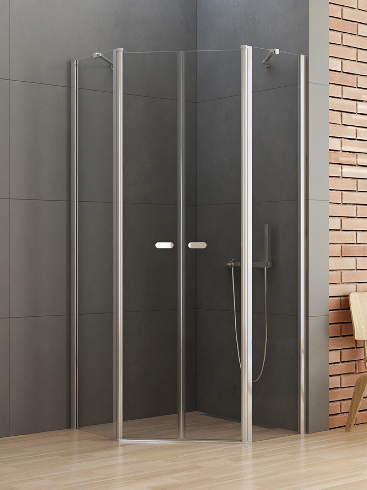 New Trendy New Soleo box doccia 80x80 cm cromo lucida/vetro trasparente K-0609