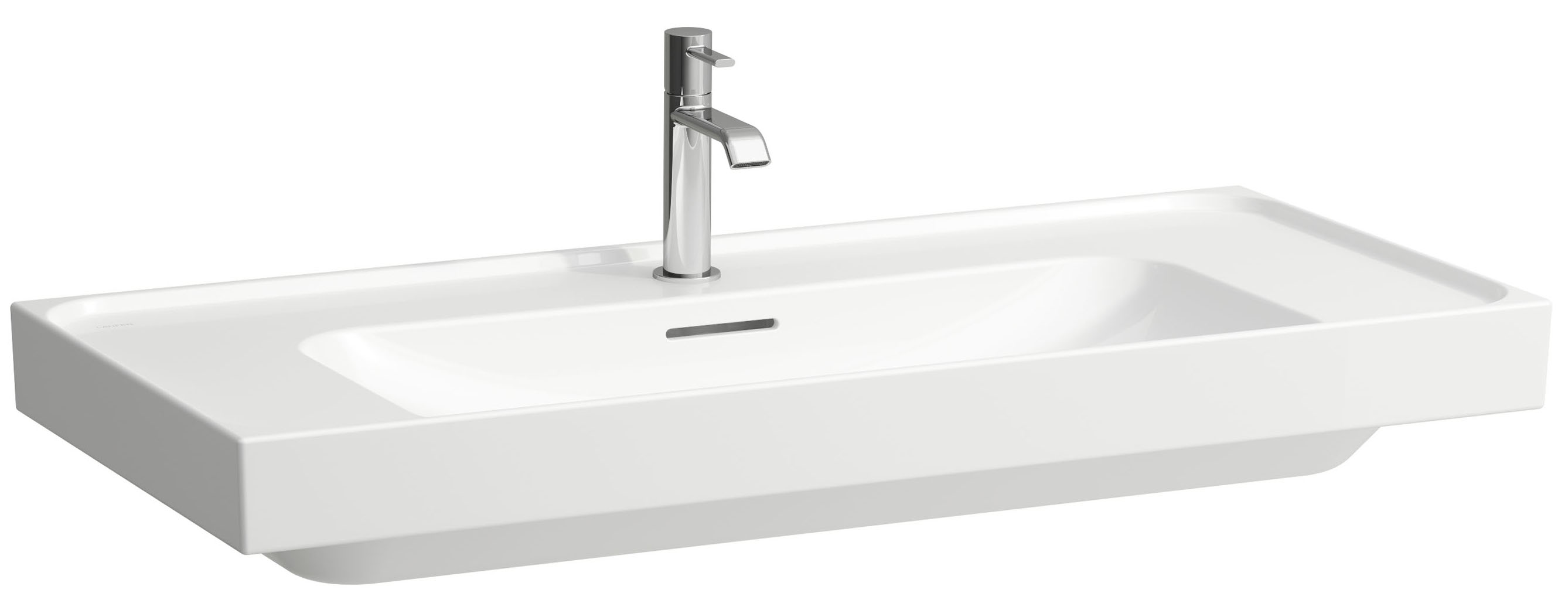 Laufen Meda lavabo 100x46 cm rettangolare a parete bianco opaca H8161197571091