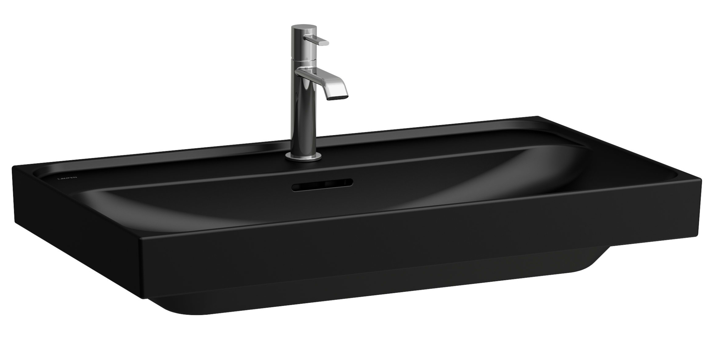 Laufen Meda lavabo 80x46 cm rettangolare a parete nero opaca H8161177161091