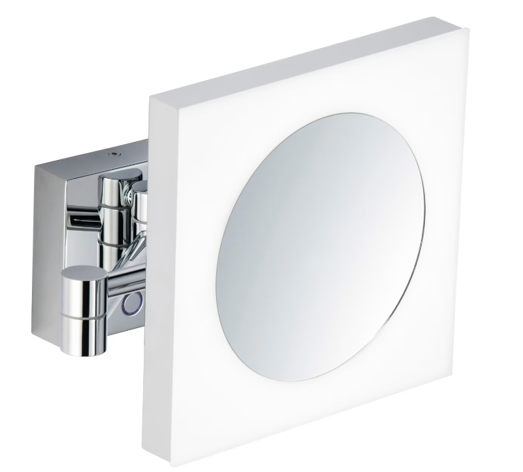 Kronenbach Universal specchietto per trucco 20x20 cm quadrata con illuminazione cromo 29.475.255.0004