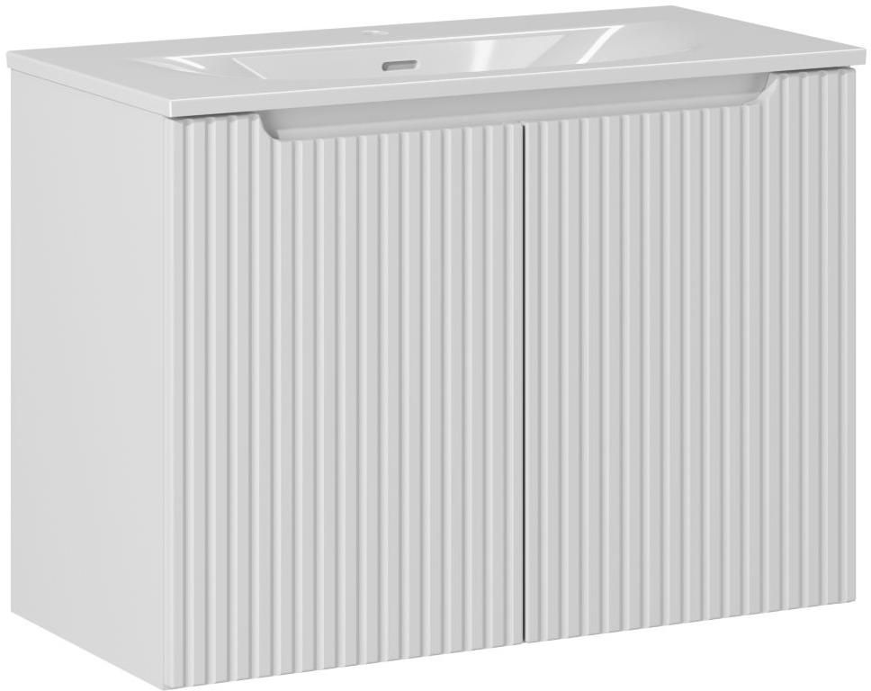 Set armadietto Comad Nova White NOVA WHITE 82-80-2D, lavabo Comad SKY 3 SKY 3 80CM DP (E-8099-3-80)