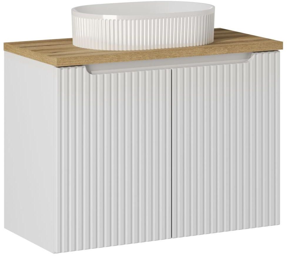 Set armadietto Comad Nova White NOVA WHITE 82-80-2D, lavabo Comad Beyond BEYOND 5 WHITE ( E-6564 ), NOVA OAK A 89-80