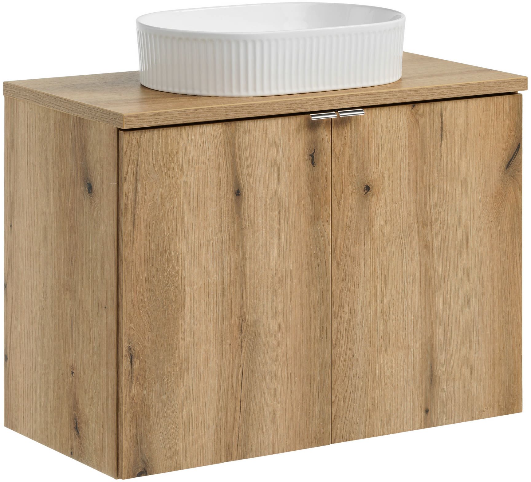 Set armadietto Comad Nova Oak NOVA OAK A 82-80-2D, lavabo Comad Beyond BEYOND 5 WHITE ( E-6564 ), NOVA OAK A 89-80
