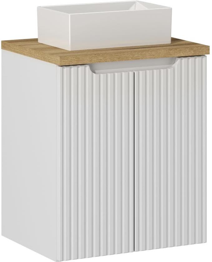 Set armadietto Comad Nova White NOVA WHITE 82-50-2D, lavabo Comad Gaja UN-GAJA35-SW 78570A(35), NOVA OAK A 89-50