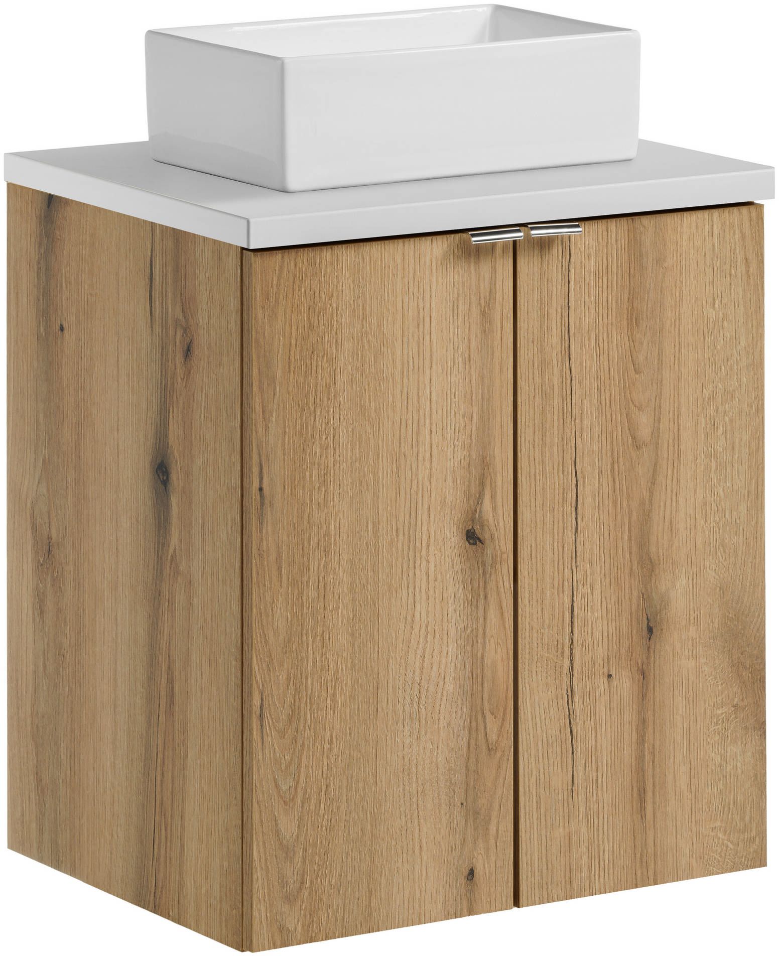 Set armadietto Comad Nova Oak NOVA OAK A 82-50-2D, lavabo Comad Gaja UN-GAJA35-SW 78570A(35), NOVA WHITE 89-50