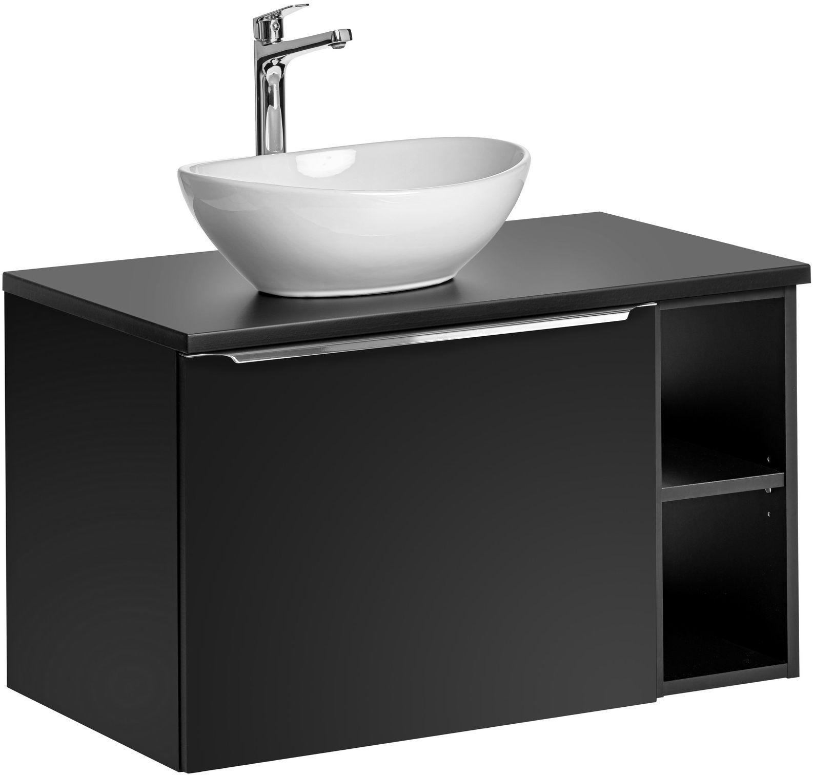 Set armadietto Comad Santa Fe Black SANTA FE BLACK 82-60-B-2S, piano sopra armadietto Comad Santa Fe Black SANTA FE BLACK 89-80-B, SANTA FE BLACK 81-01-A, UN-LOLA-GW