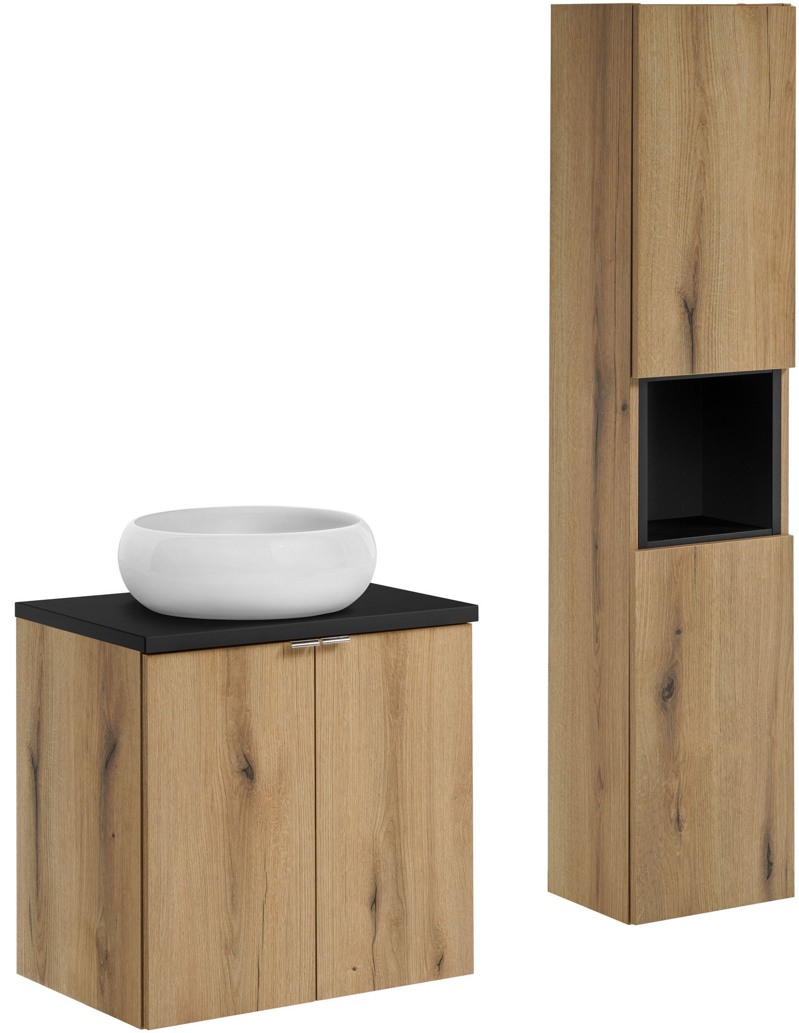 Set armadietto Comad Nova Oak NOVA OAK A 80-03-2D(W80-01A), armadietto Comad Nova Oak NOVA OAK A 82-60-2D, UN-WIKI-SW, NOVA BLACK B 89-60, NOVA BLACK A 83-27-Q(W83-04D)