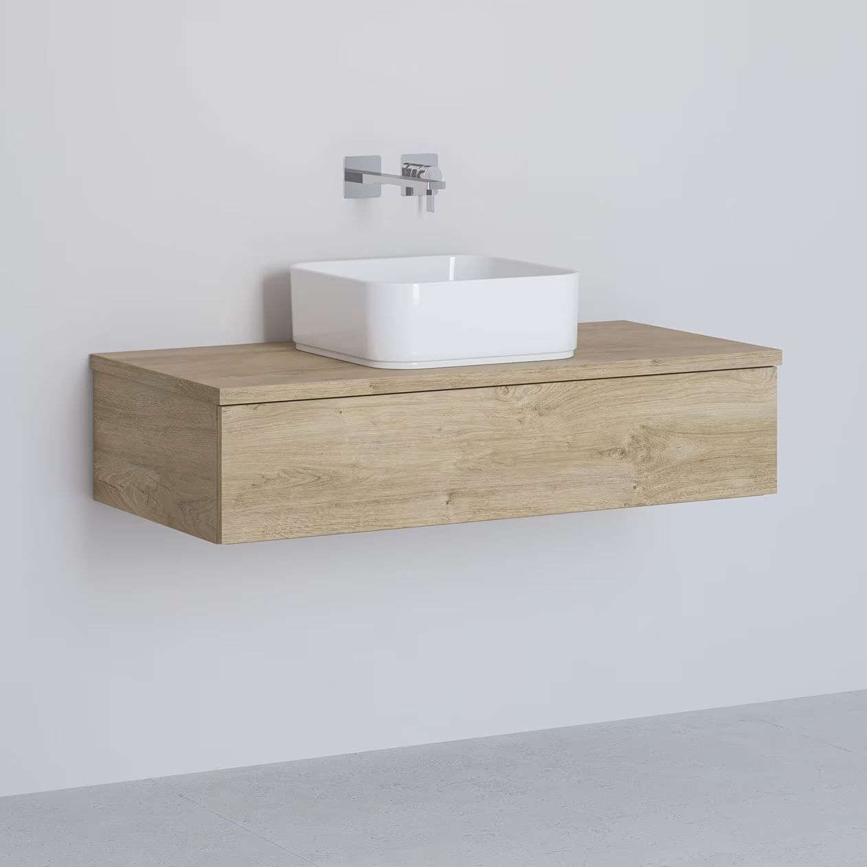 Kronenbach Cube armadietto con piano 101x48.7x23.5 cm sottolavabo sospeso rovere KBWTKOWTL1011GH