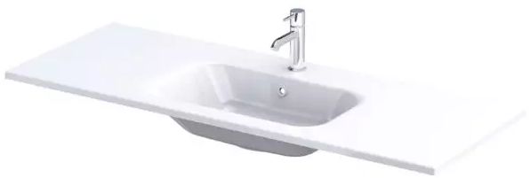 Oristo Are lavabo 121x46 cm rettangolare da mobile bianco UME-AR-120-92