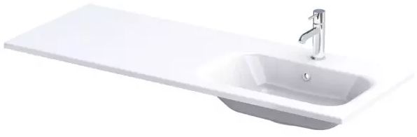 Oristo Are lavabo 121x46 cm rettangolare da mobile bianco UME-AR-120-92-P