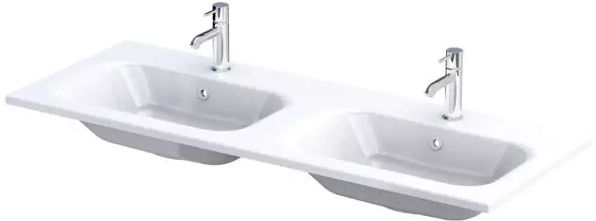 Oristo Are lavabo 121x46 cm rettangolare da mobile bianco UME-AR-120-92-D
