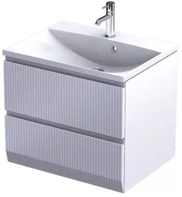 Oristo Brylant armadietto 59.6x45.5x50 cm sottolavabo sospeso bianco OR36-SD2S-60-2R