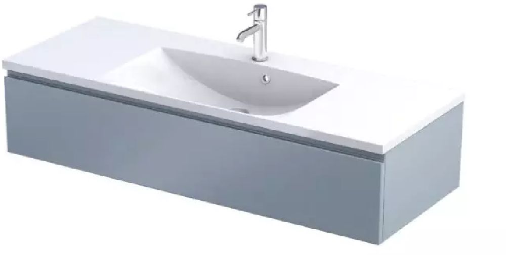 Oristo Brylant armadietto 119.6x45.5x25 cm sottolavabo sospeso blu OR36-SD1S-120-16