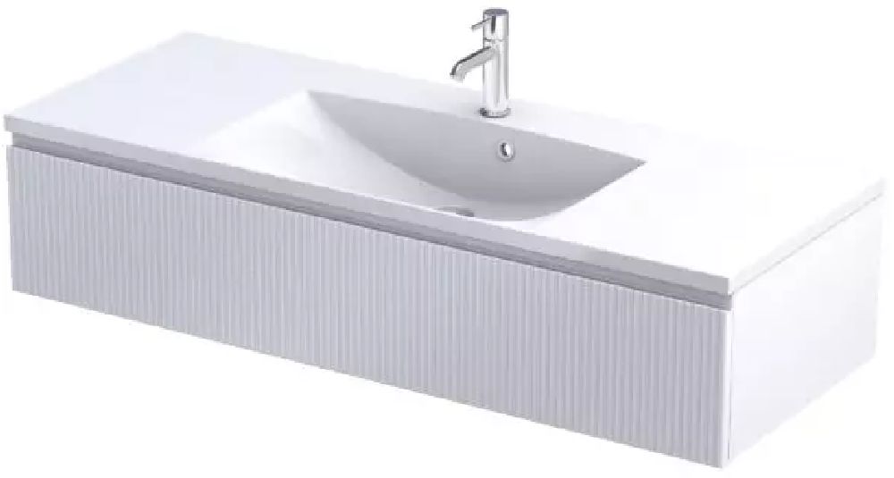 Oristo Brylant armadietto 119.6x45.5x25 cm sottolavabo sospeso bianco OR36-SD1S-120-2R