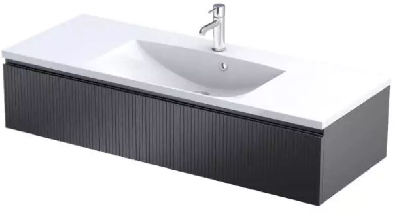 Oristo Brylant armadietto 119.6x45.5x25 cm sottolavabo sospeso nero OR36-SD1S-120-8R