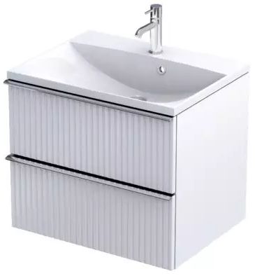 Oristo Etna armadietto 59.6x45.5x50 cm sottolavabo sospeso bianco OR52-SD2S-60-2R