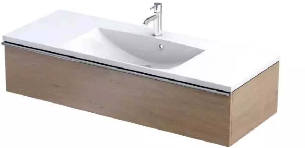 Oristo Etna armadietto 119.6x45.5x25 cm sottolavabo sospeso rovere OR52-SD1S-120-78